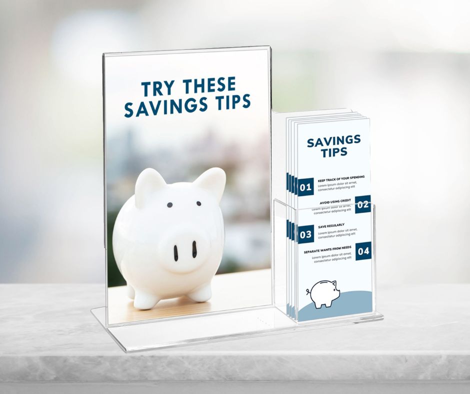 How Banks and Financial Institutions Benefit using Acrylic Sign Holders, POP Displays, and Literature Holders