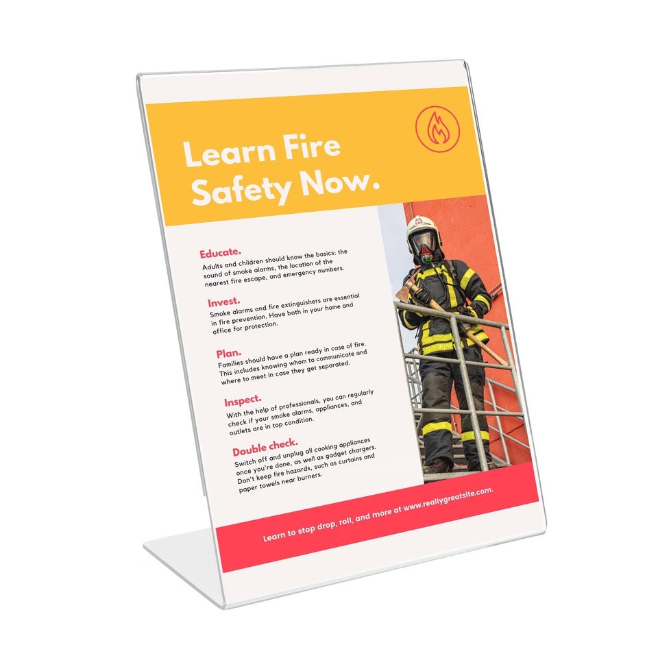 Slant-Back Countertop Sign Frame