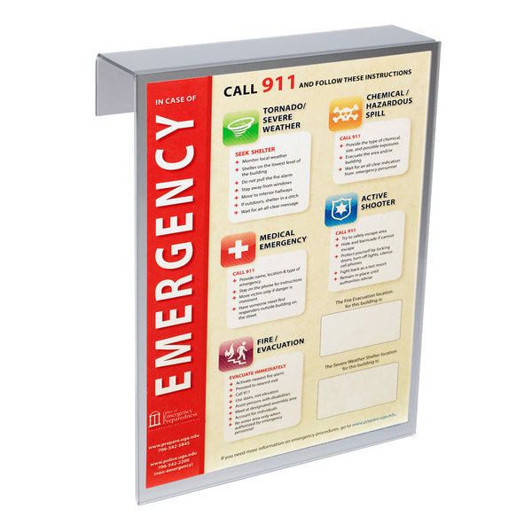 Acrylic Cubicle Sign Holder with Border - 8-1/2 inch x 11 inch - 2" Cubicle finish