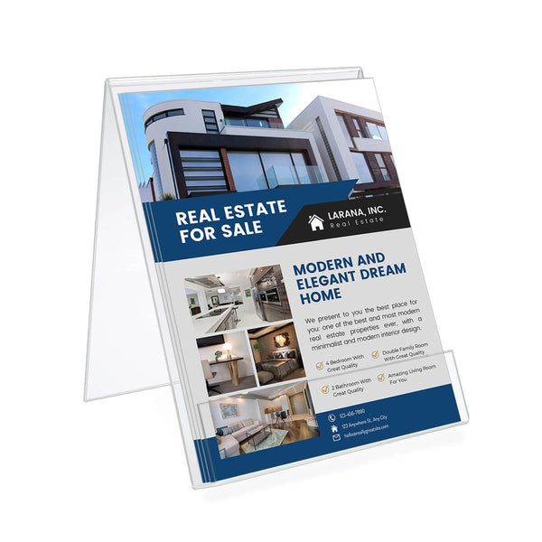 Acrylic Easel Literature Display Holder - 4 inch x 6 inch