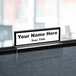 Top View Cubicle Nameplate Holders with Colored Border - 6 inch x 2 inch - 2" Cubicle finish