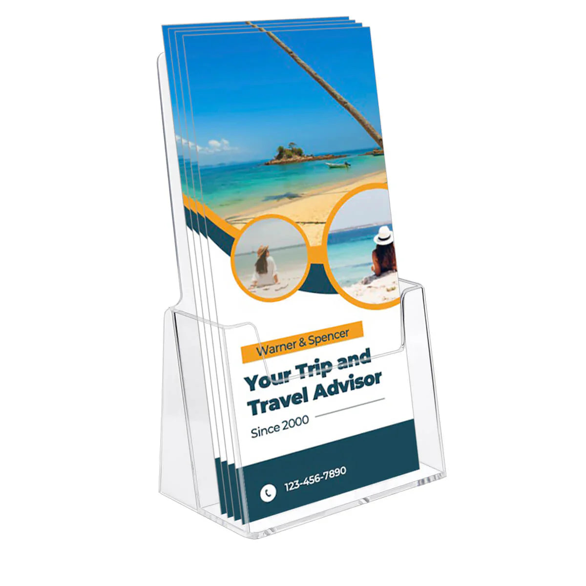 Tri-Fold Literature Holder Single-Pocket