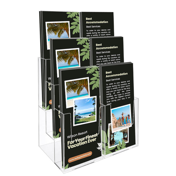 Six pocket literature holder