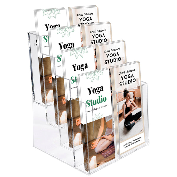 Eight pocket brochure holder