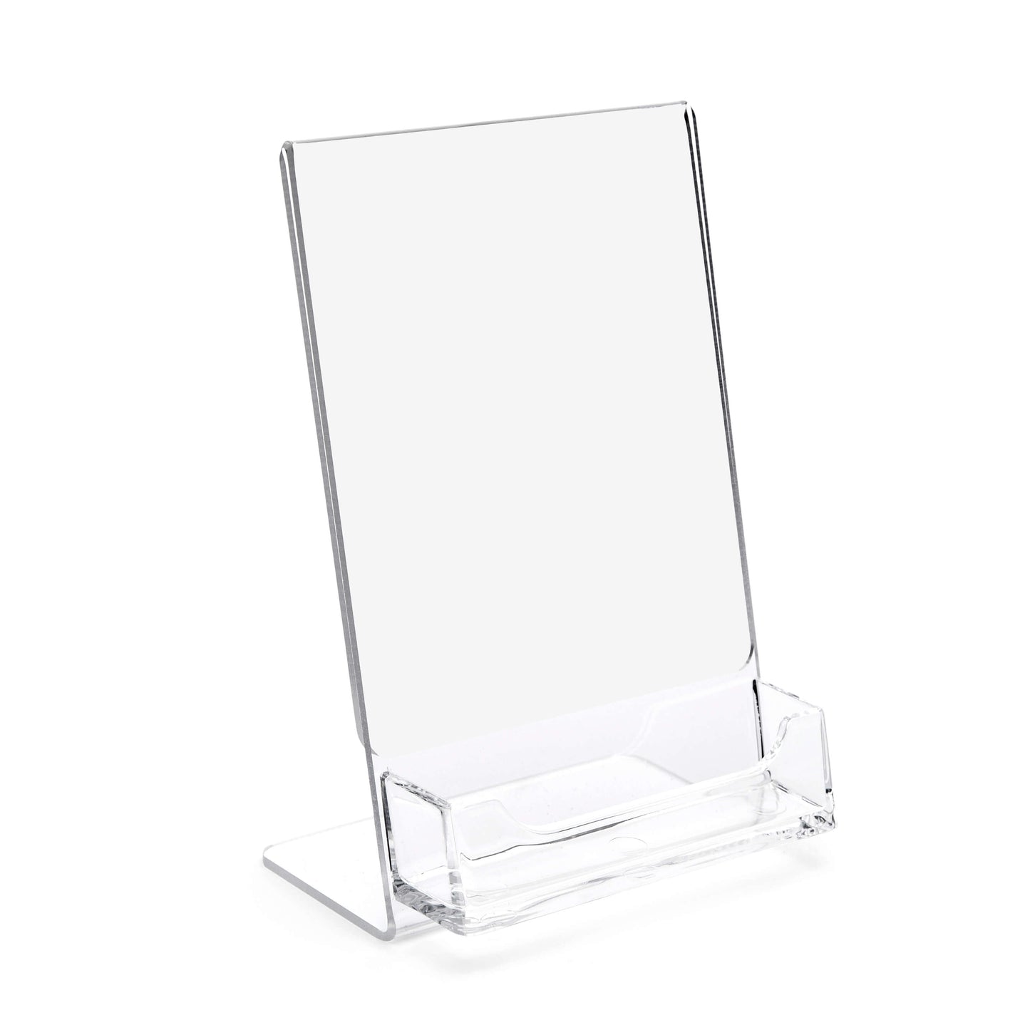 Acrylic Sign Holder with Card Pocket