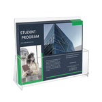 Extra Wide Acrylic Brochure Holder 12" with Insert