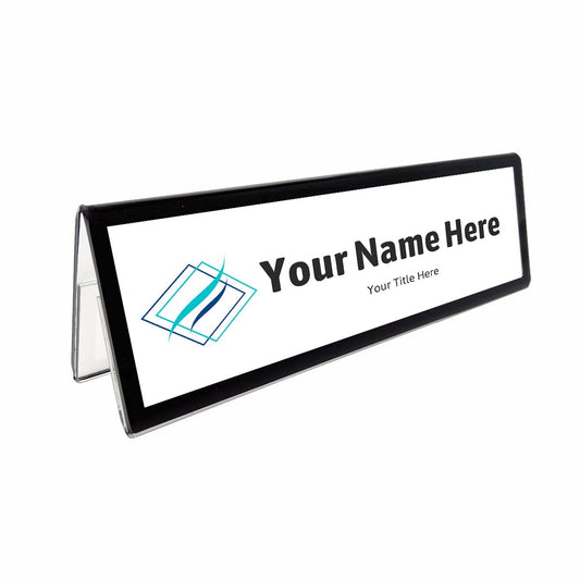 Table Tent Nameplate Holder with Color Border