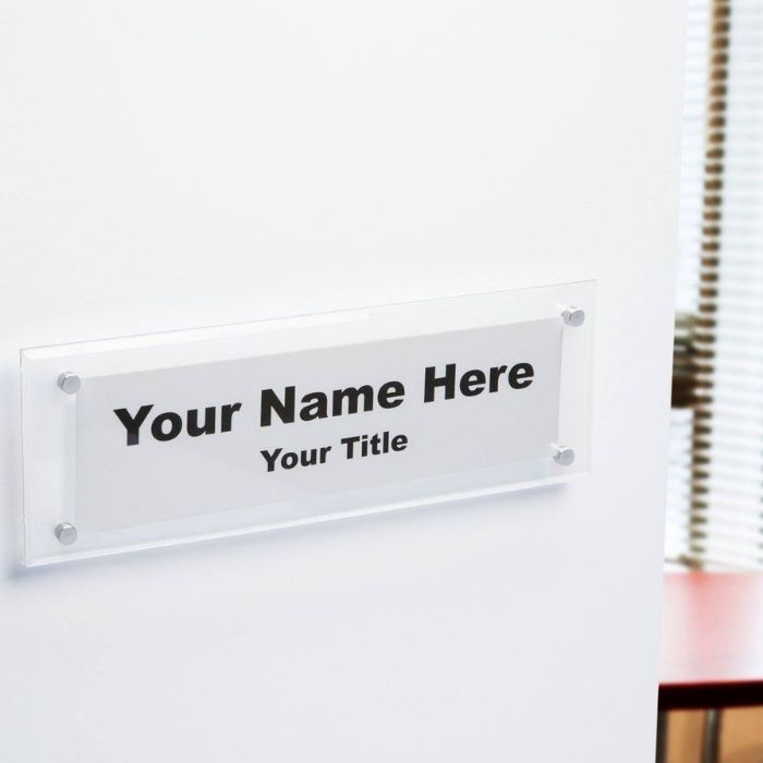 Office & Door Wall-Mount Name Plate Holders