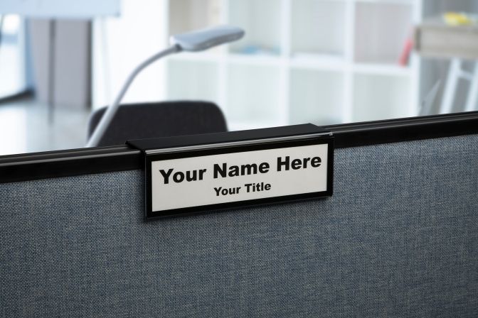 Cubicle Name Plate Holders w/ Border