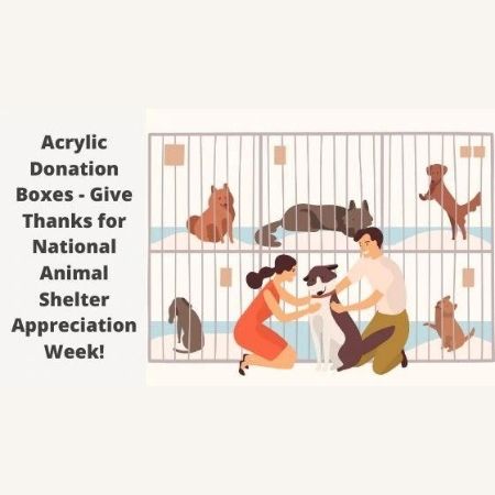 Acrylic Donation Boxes – Give Thanks for National Animal Shelter Appreciation Week