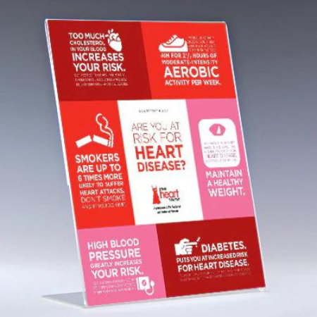 Highlight February’s American Heart Month with Acrylic Sign Holders