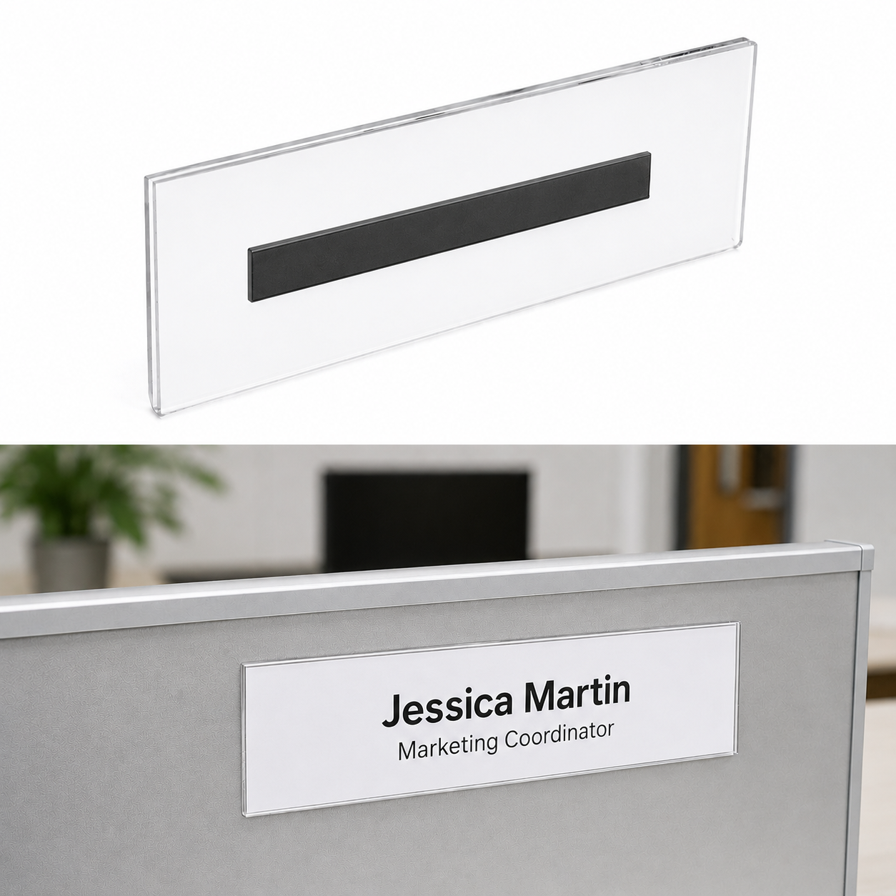 Magnetic Acrylic Name Plate Holders: A Clean, Professional Solution for Modern Workspaces