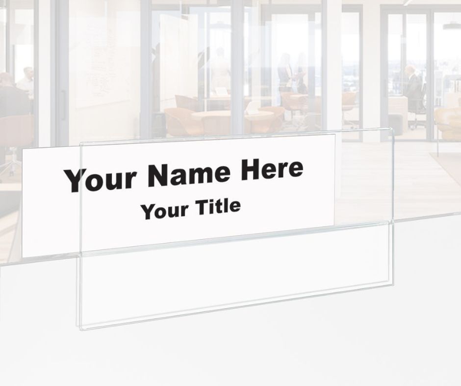 Introducing NEW Elevated Name Plate Holders for Thin Partitions and Dividers