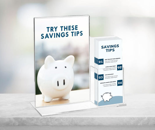 How Banks and Financial Institutions Benefit using Acrylic Sign Holders, POP Displays, and Literature Holders