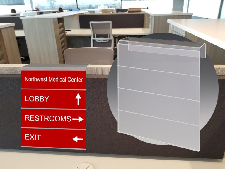 Multi-Tier Cubicle Name Plate Holders, Number One in Combination Suite Identification!