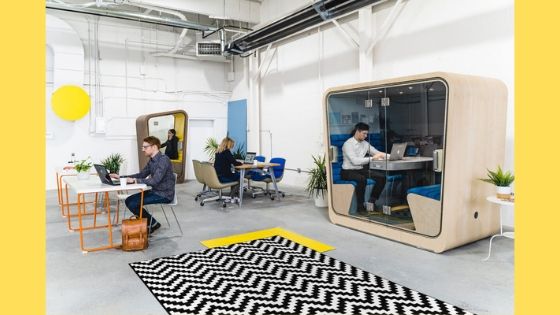 Trendy New Cubicles, Name Plate Holders, and Hip Open Plan Offices