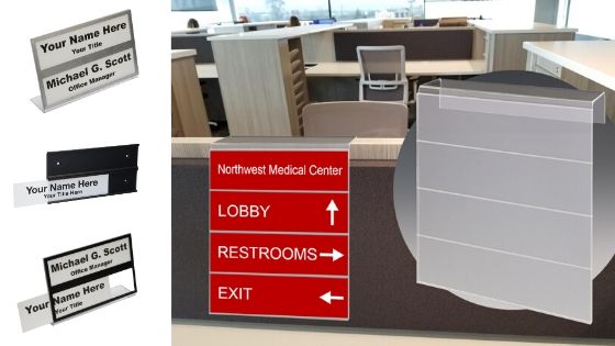 Find Your Way with Multi-Tier “Wayfinding” Signage and Name Plate Holders for Navigation