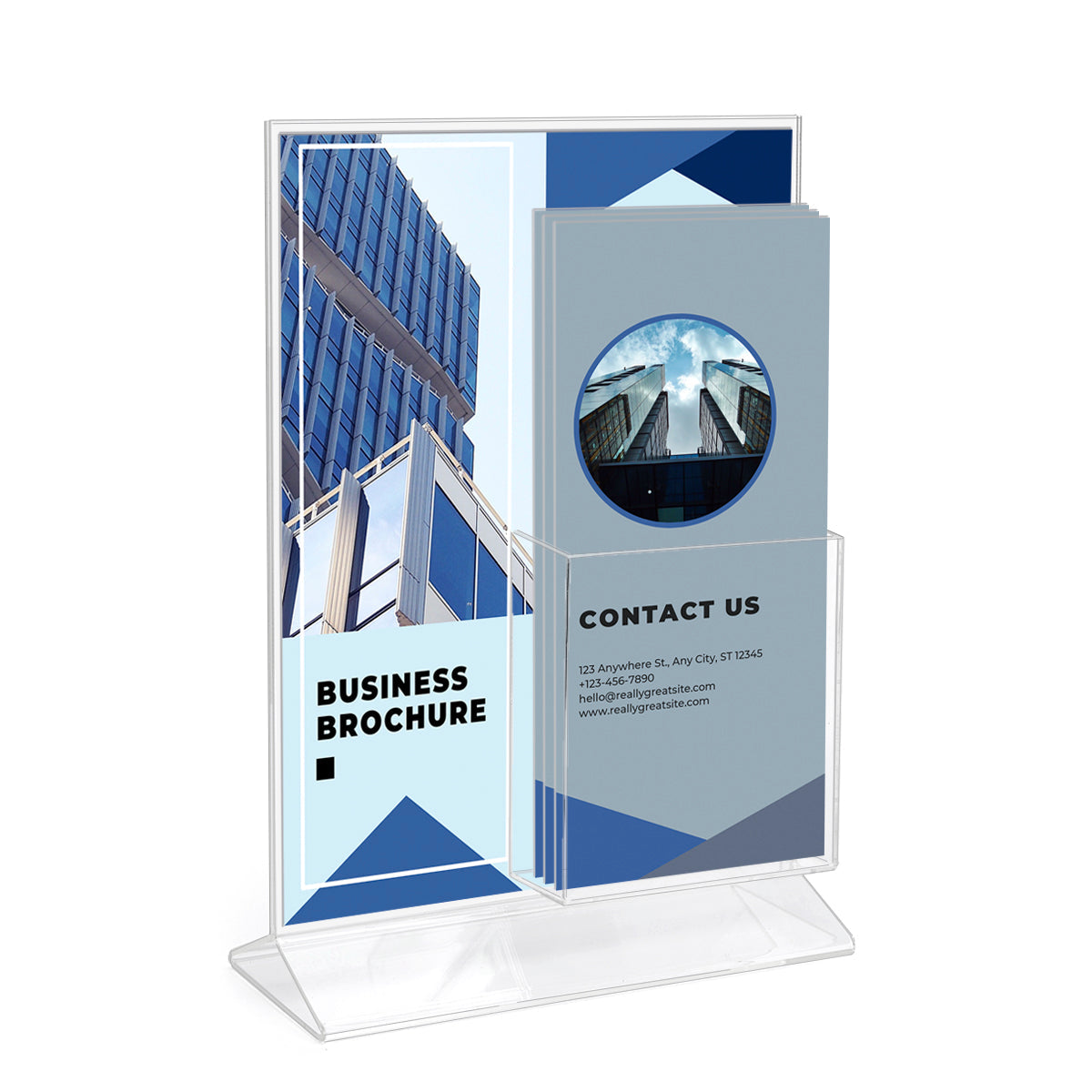 Combination Sign/Brochure Holder