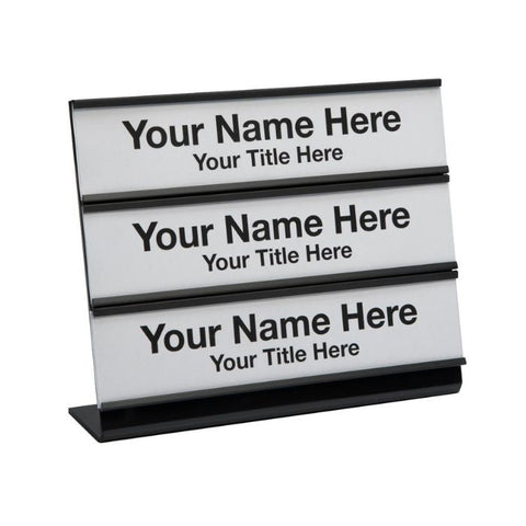 Multi-Slot Desk Name Plate Holders