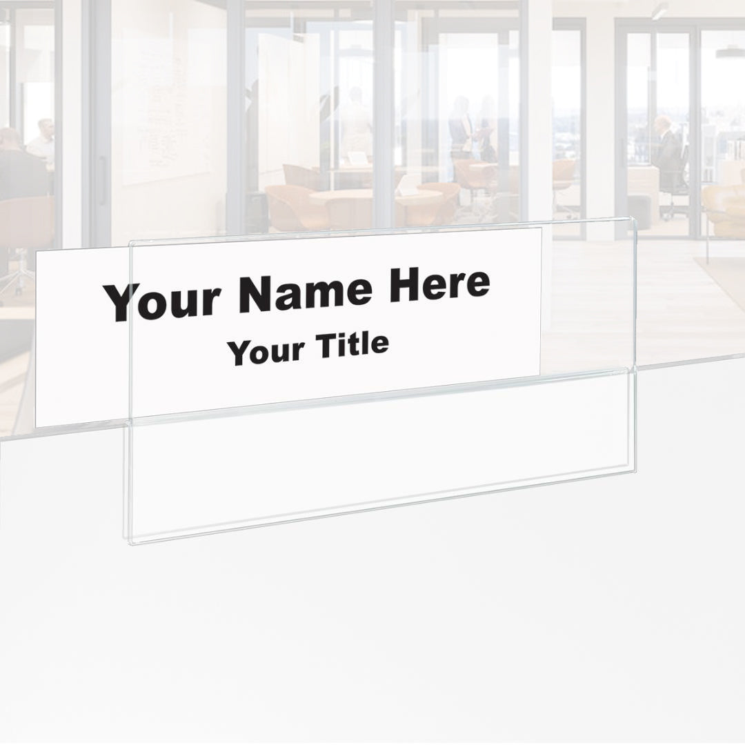 Glass Partition Name Plate Holders