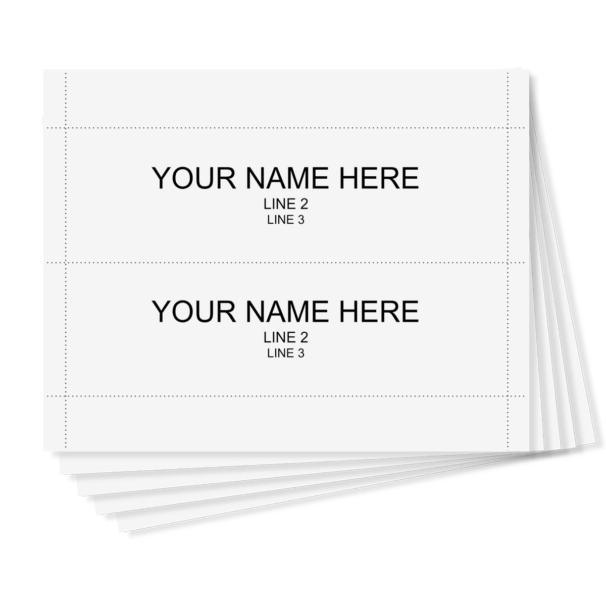 Perforated card stock - 10" x 4" insert size