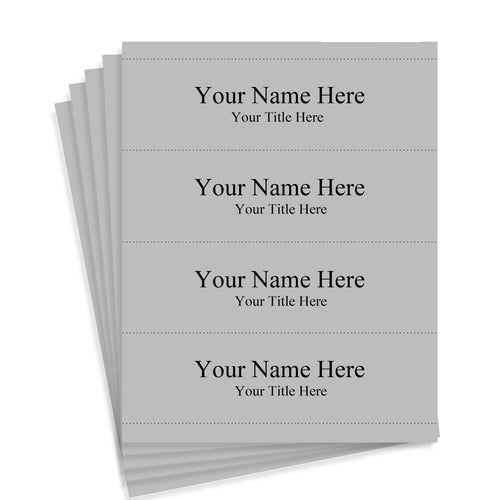 Perforated Card Stock - Gray - 8-1/2" x 2-1/2" Insert Size