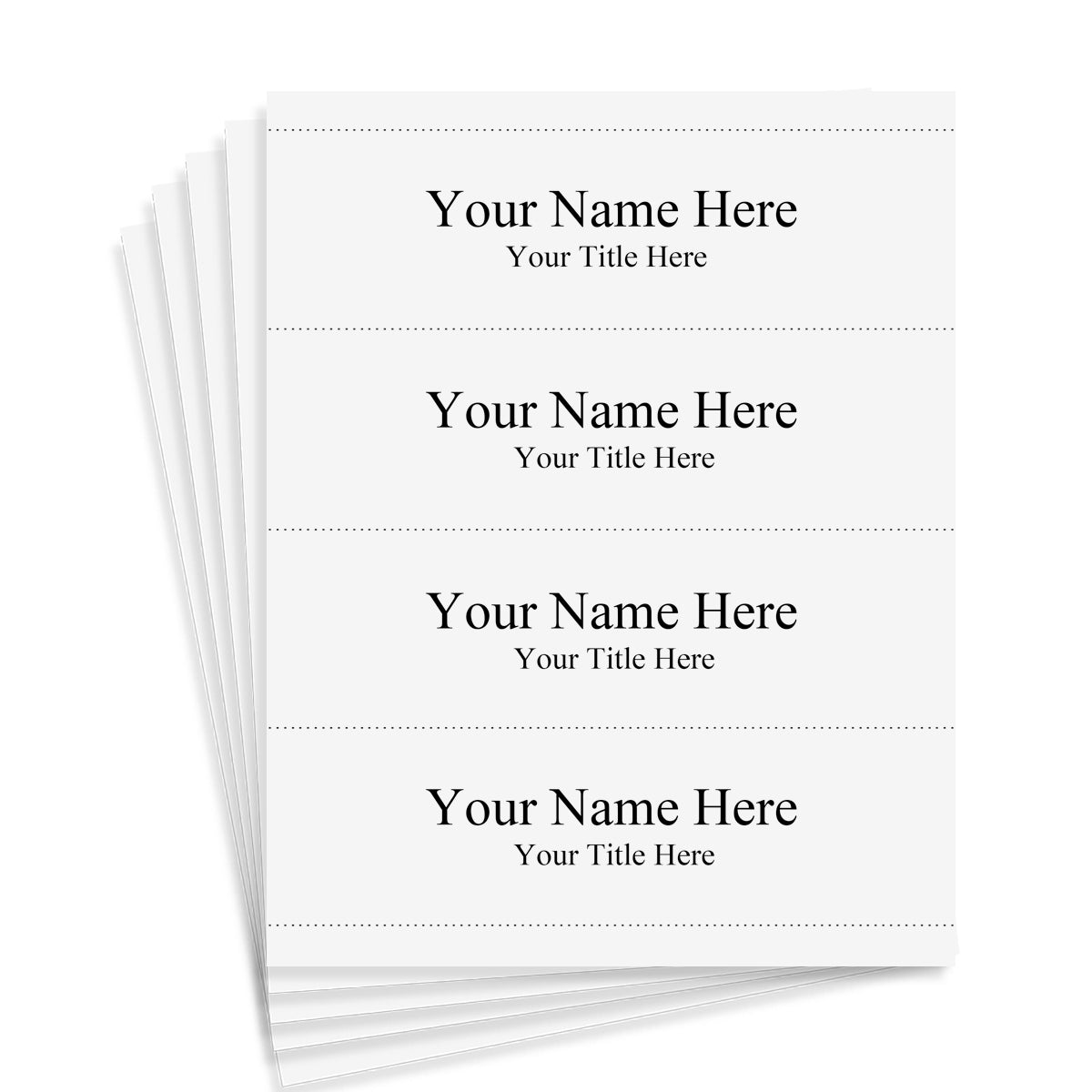 Perforated card stock - 8-1/2" x 2-1/2" insert size