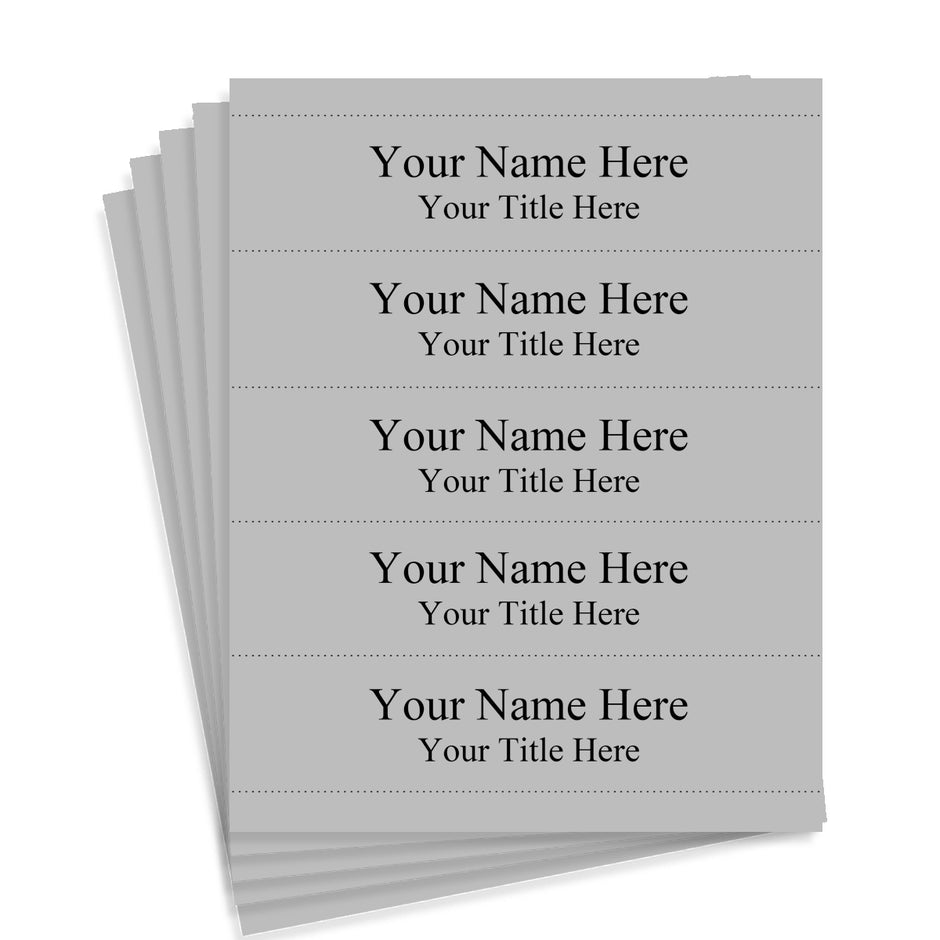 Perforated Card Stock - Gray - 8-1/2" x 2" Insert Size