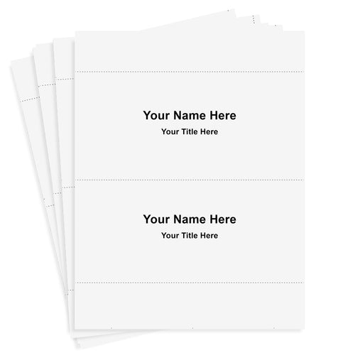 Perforated Card Stock - 8-1/2" x 4" Insert Size