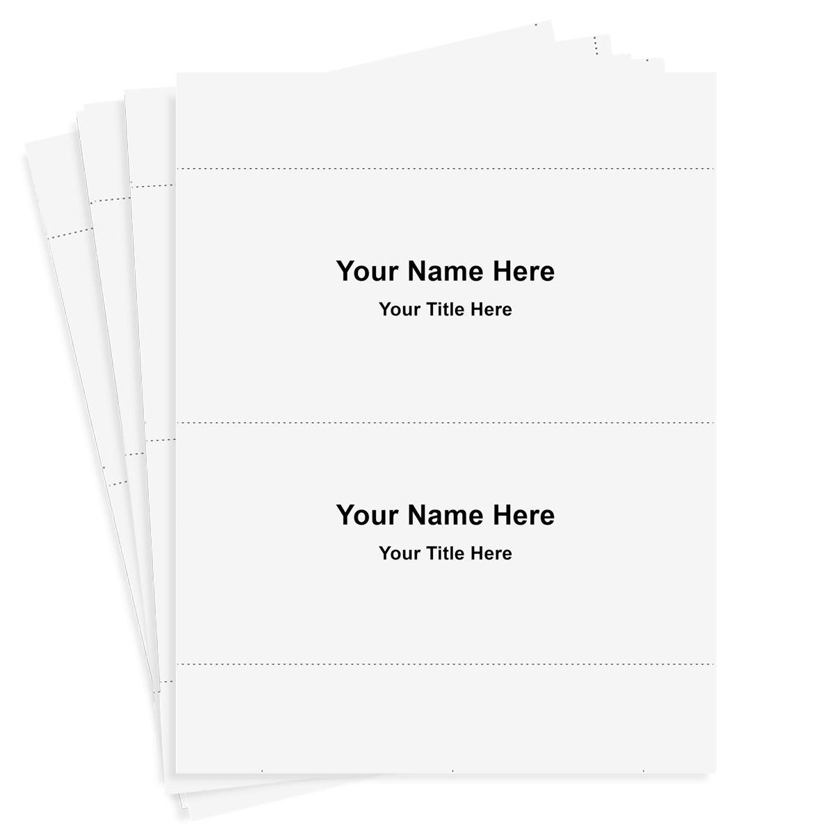 Perforated Card Stock - 8-1/2" x 4" Insert Size