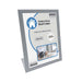 Acrylic sign holder with silver border - 8-1/2" x 11"