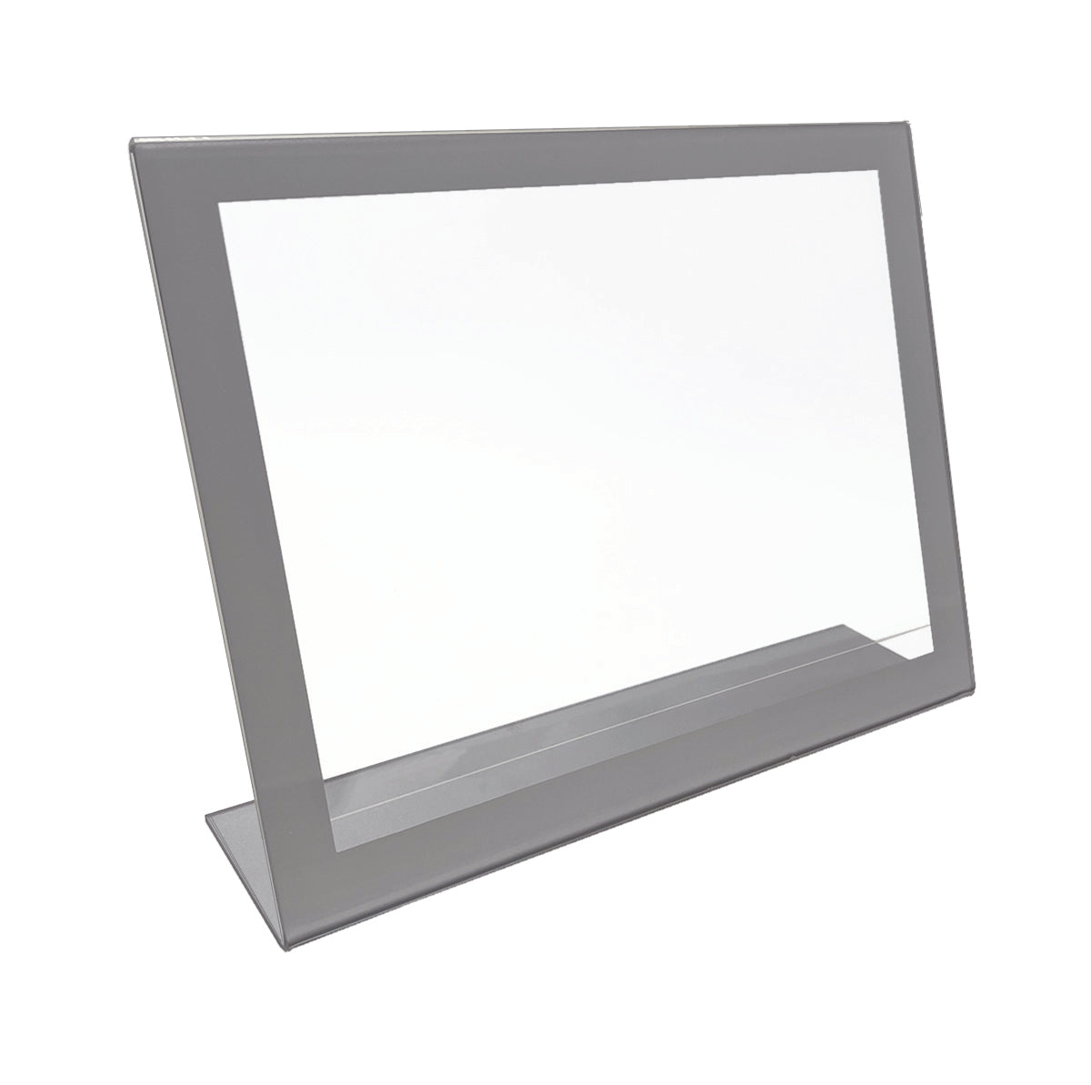 Acrylic sign holder with silver border - 11" x 8-1/2"