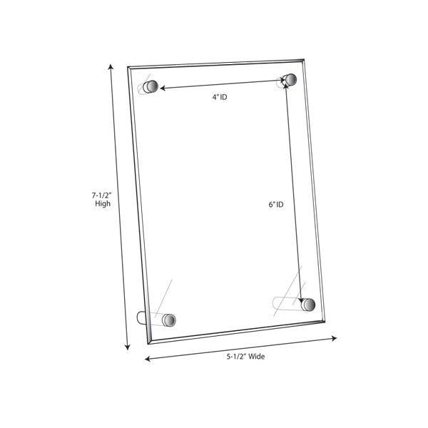 Slant Back Sign Frame with Posts