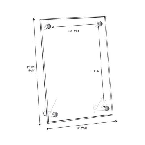 Slant Back Sign Frame with Posts