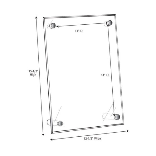 Slant Back Sign Frame with Posts