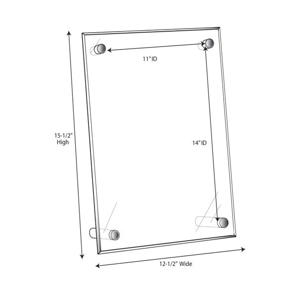 Slant Back Sign Frame with Posts