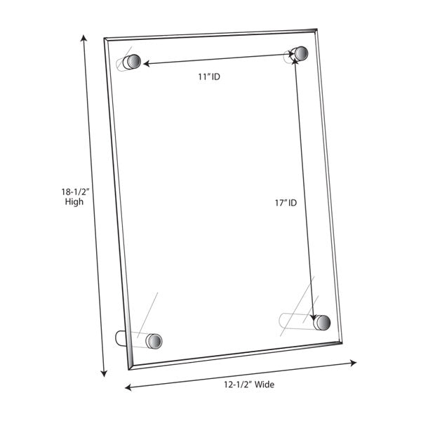 Slant Back Sign Frame with Posts