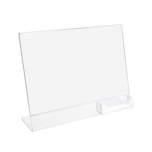 Acrylic Sign Holder with Card Pocket Landscape