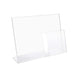 Acrylic Sign Holder with Brochure Pocket Landscape