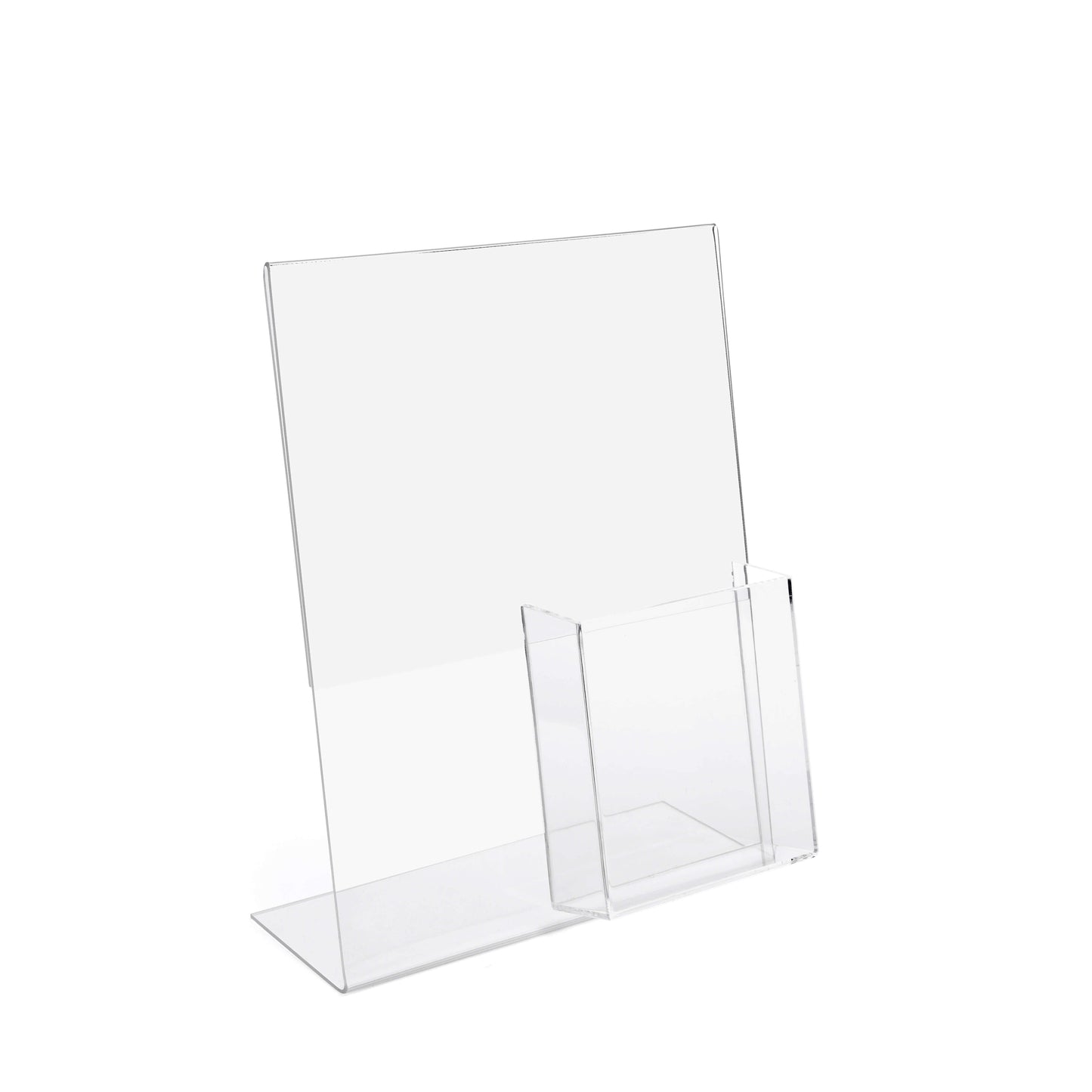 Acrylic Sign Holder with Brochure Pocket