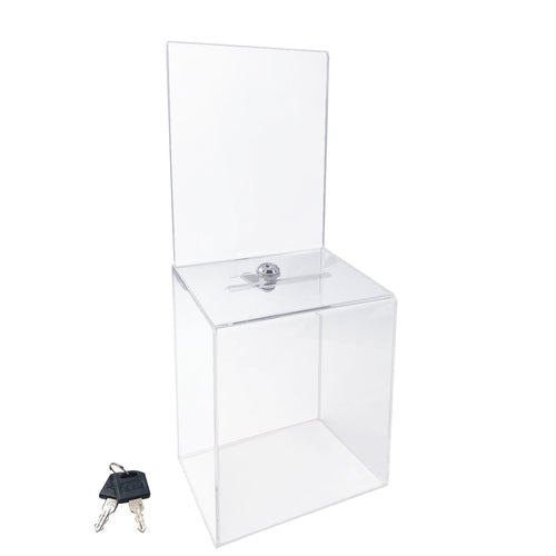 PBS02HA Acrylic Donation Box with Lock & Key