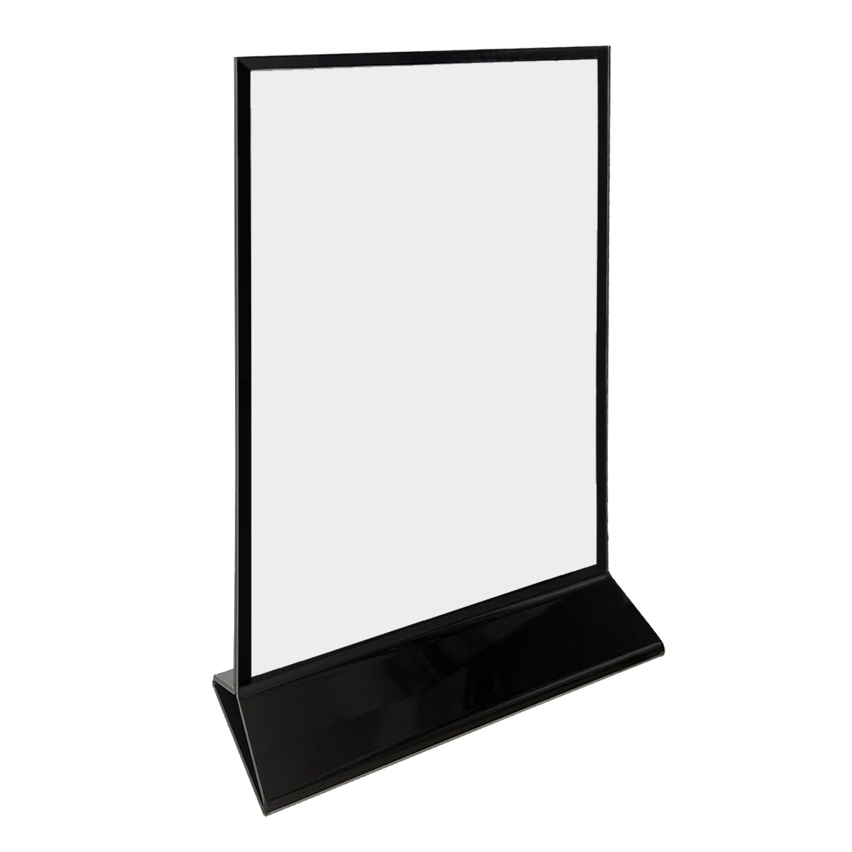 Double-sided display stand with black border 8-1/2" x 11"