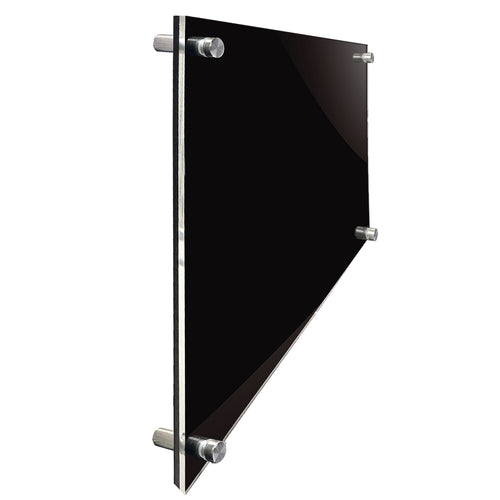 Acrylic Standoff Wall Frame Black/Clear