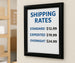 Black aluminum snap frame - 8.5" x 11" wall-mount sign holder