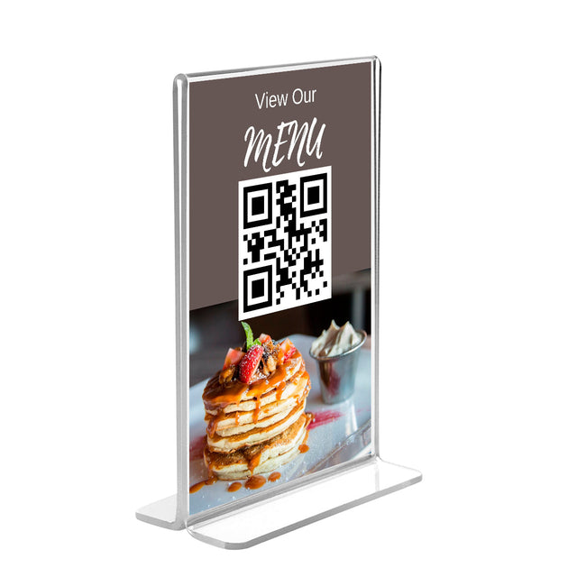 Bottom-Loading Sign Display Holder with Menu insert