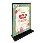 Double-Sided Sign Display Holders with Black Border 8-1/2" x 11"