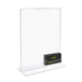 Bottom-Loading Sign Holder with Card Pocket - 5 inch x 7 inch