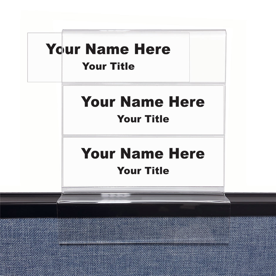 3-Tier Cubicle Nameplate Holder