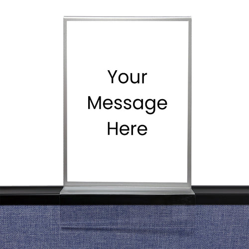 Elevated Cubicle Sign Frame with Colored Border