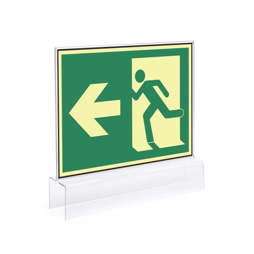 Elevated Cubicle Sign Frame with Exit Sign